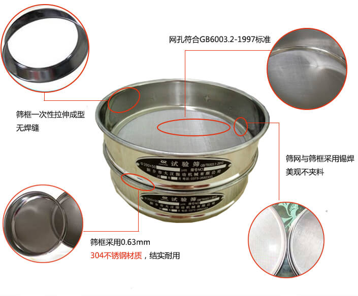 標準試驗篩結(jié)構(gòu)優(yōu)勢展示圖
